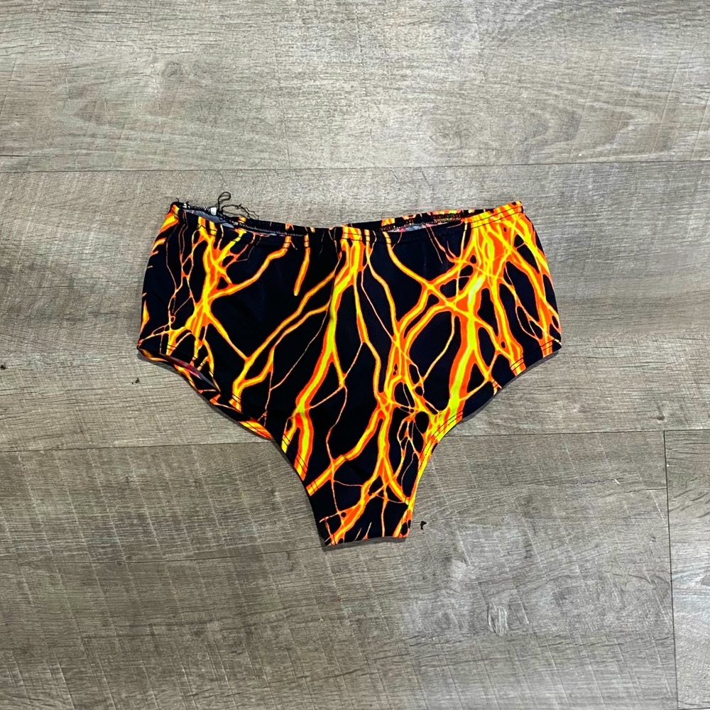 Rave With Mi Gente Orange Lightning Bottoms